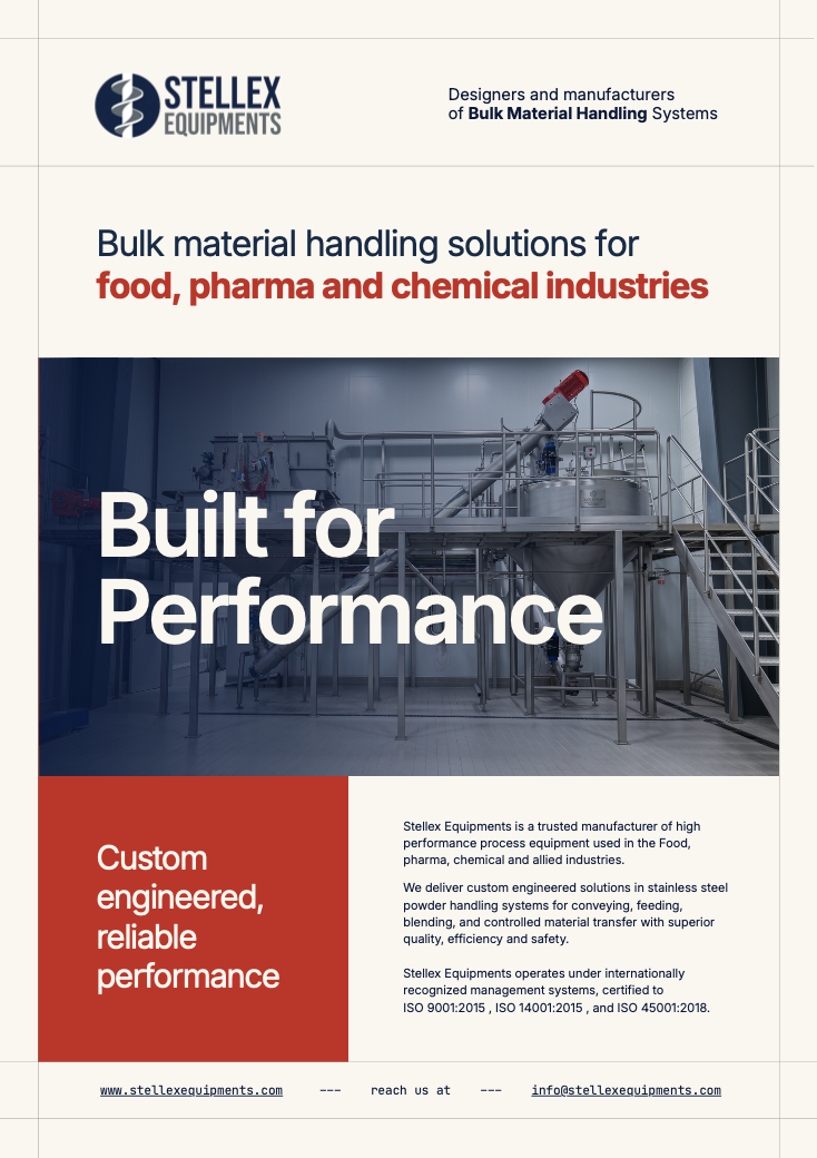 Stellex Equipments product brochure cover